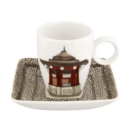 Zdjęcie Stylowa porcelanowa filiżanka do kawy ze spodkiem - 4 sztuki - Vista Alegre