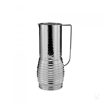 Picture Silver-plated jug with striped decoration - Zaramella Argenti