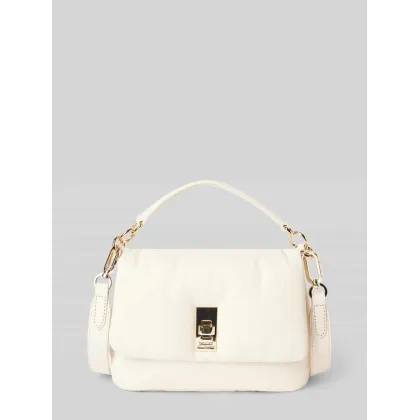 Zdjęcie Torebka na długim pasku ze skóry owczej nappa z detalem z logo