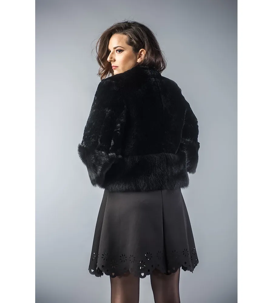 obrazek 3 Eleganckie krótkie futerko z mouton - A&A Vesa