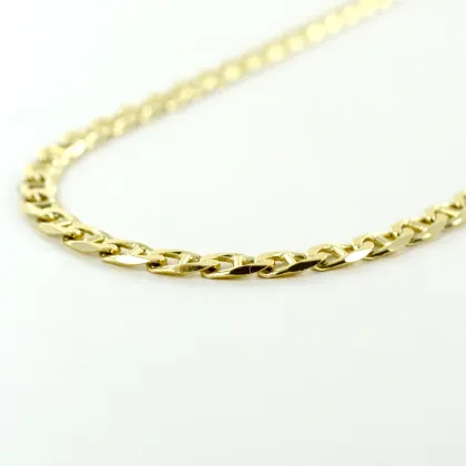Picture Men's yellow gold groumette chain - 50 cm