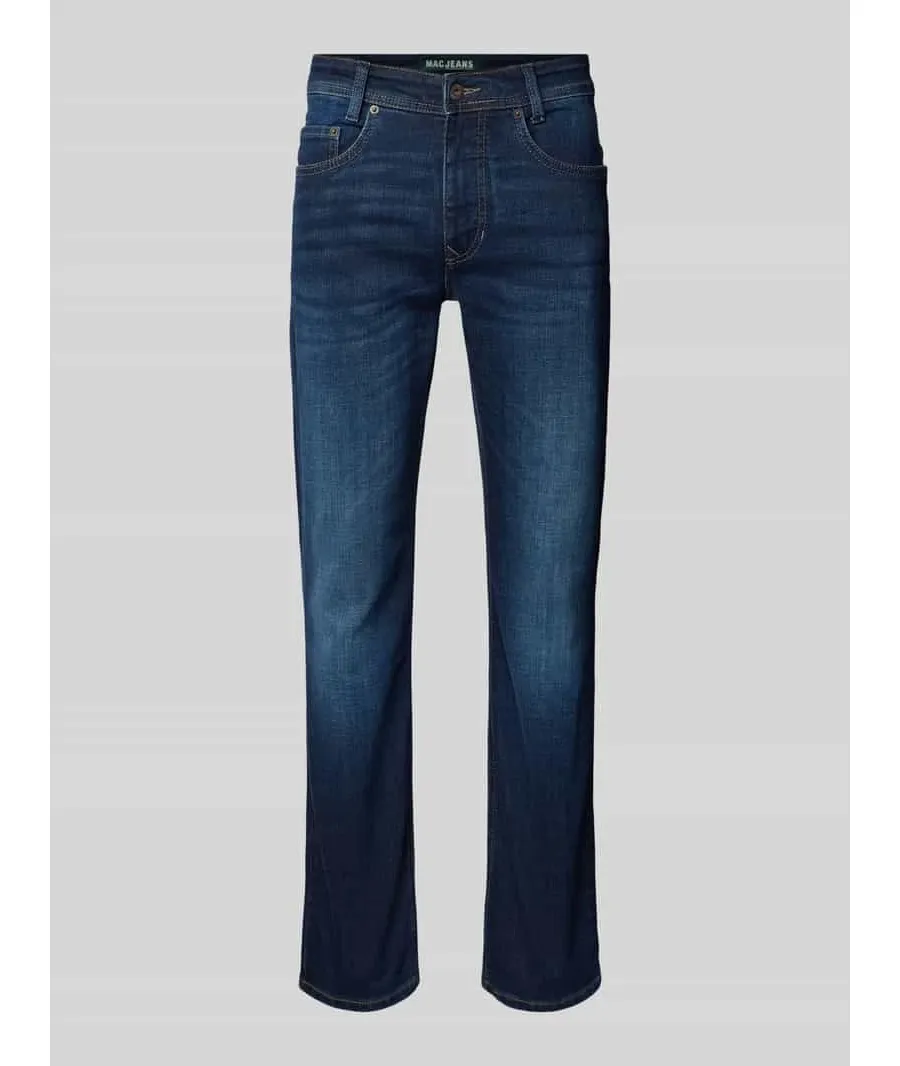 obrazek 1 Jeansy o kroju straight fit z 5 kieszeniami model ‘ARNE’