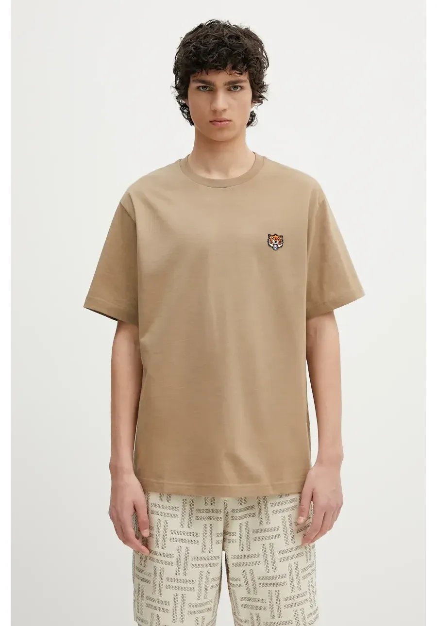 obrazek 1 Kenzo t-shirt bawełniany Happy Tiger męski kolor zielony gładki FF55TS5274SG.10