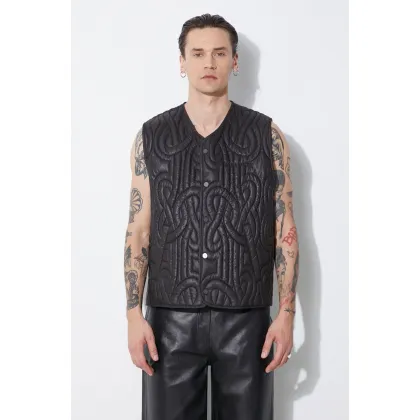 Zdjęcie Filling Pieces bezrękawnik męski kolor czarny przejściowy 72416961861