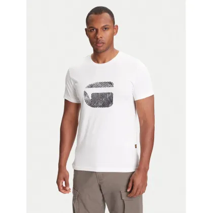 Zdjęcie G-Star Raw T-Shirt Finger Print Burger D26041-C506 Biały Regular Fit