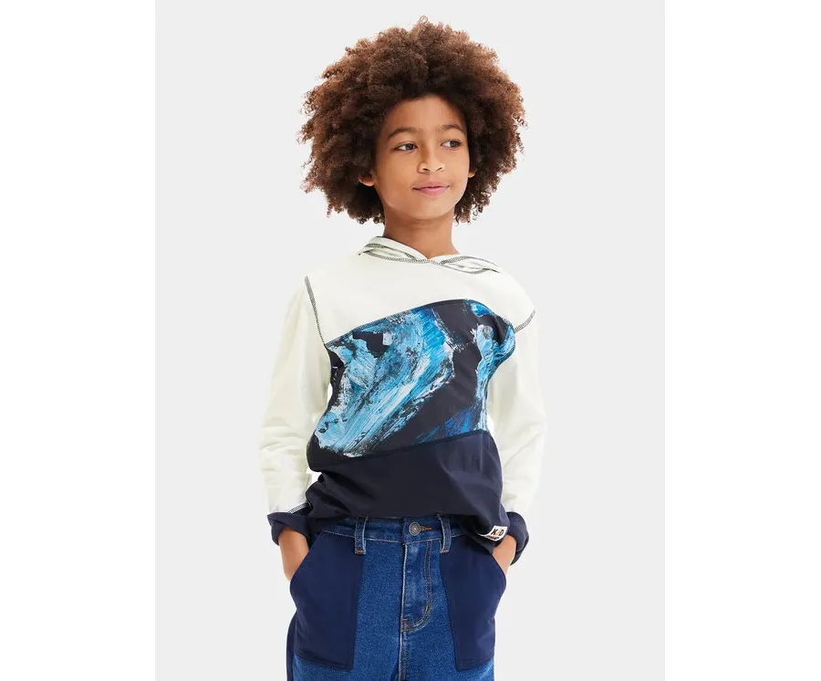 obrazek 1 Desigual Bluza 23WBTK06 Écru Regular Fit