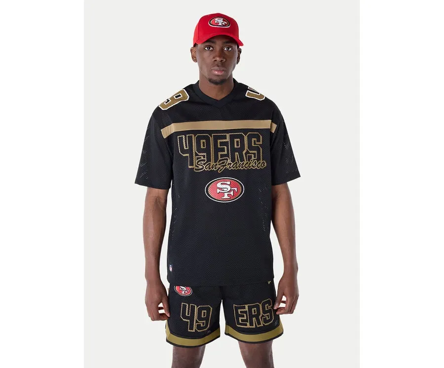 obrazek 1 New Era T-Shirt Saf49E Mesh Graphic Jersey 60596390 Czarny Regular Fit