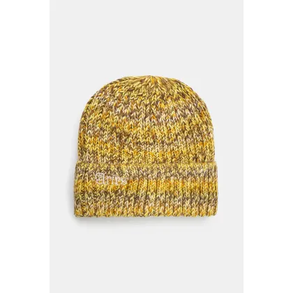 Zdjęcie Aries czapka z domieszką wełny Rib Knit Space Dye Beanie kolor zielony z grubej dzianiny AR9001502