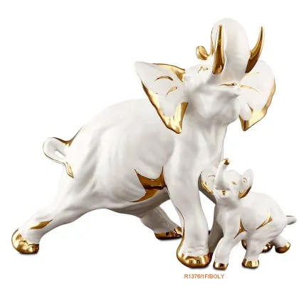 Zdjęcie Stylowe słonie z ceramiki