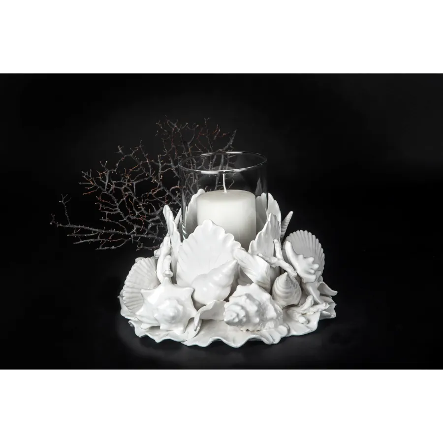 obrazek 1 Stylowy ceramiczny świecznik o kształcie podmorskiej rafy