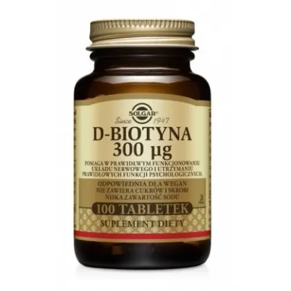 Zdjęcie Solgar D-biotyna 300 mcg tabletki