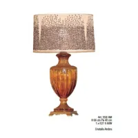 Picture A unique lamp with a base of amber crystal and polished brass – Il Paralume Marina