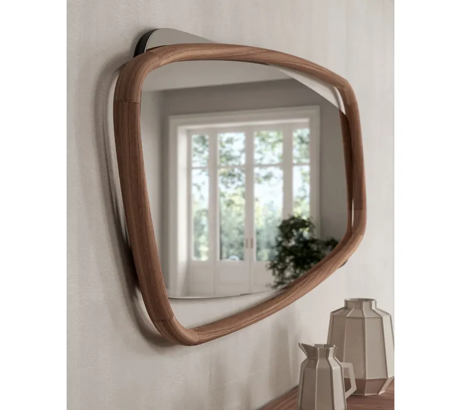 obrazek 19 Designerskie lustro do jadalni lub salonu z drewnianą ramą