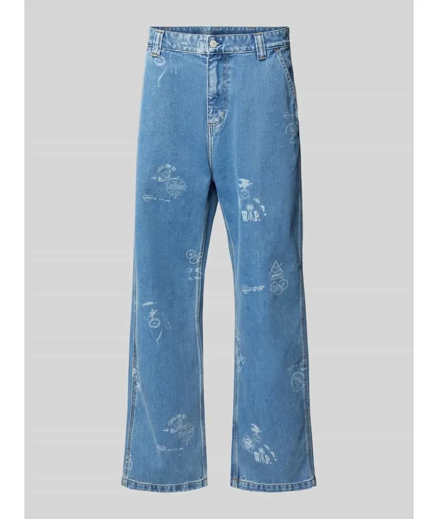 obrazek 1 Jeansy o kroju tapered fit z 5 kieszeniami model ‘STAMP’