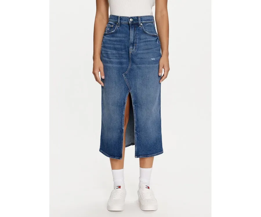 obrazek 1 Tommy Jeans Spódnica jeansowa Claire DW0DW18225 Niebieski Regular Fit