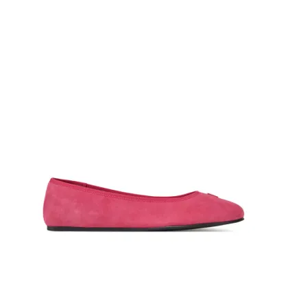 Zdjęcie Tommy Hilfiger Baleriny Th Hardware Suede Ballerina FW0FW08655 Różowy