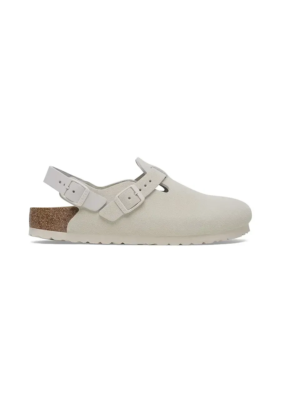 obrazek 1 Birkenstock klapki zamszowe Tokio LEVE damskie kolor biały 1029198