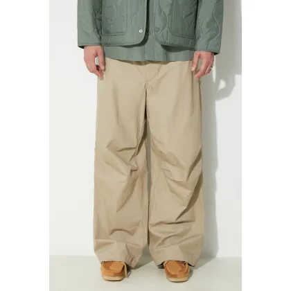 Zdjęcie Engineered Garments spodnie bawełniane Over Pant kolor beżowy proste OR343.ZT154