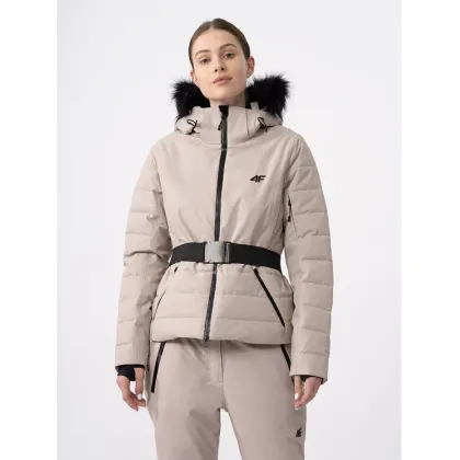 Zdjęcie 4F Kurtka narciarska 4FAW23TTJAF337 Beżowy Slim Fit