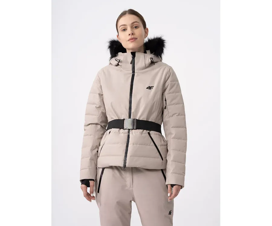 obrazek 1 4F Kurtka narciarska 4FAW23TTJAF337 Beżowy Slim Fit