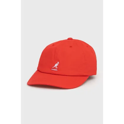 Zdjęcie Kangol czapka bawełniana kolor czerwony z aplikacją K5165HT.CG637-CG637