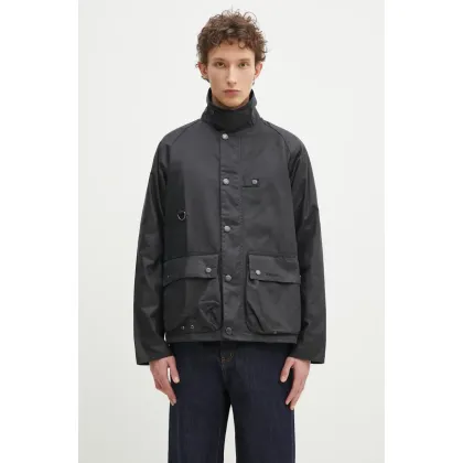 Zdjęcie Barbour kurtka woskowana Utility Spey Wax kolor granatowy przejściowa MWX2287