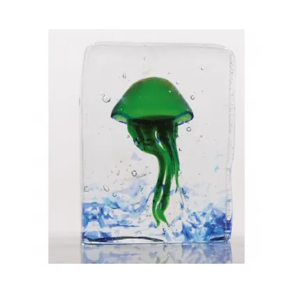 Zdjęcie Szklane akwarium z meduzą ze szkła murano