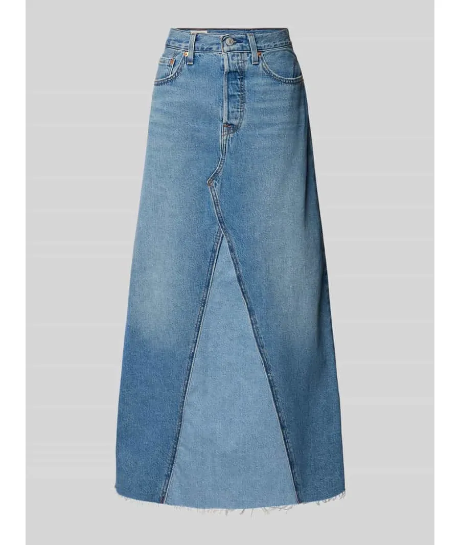 obrazek 1 Spódnica jeansowa z ozdobnymi szwami model ‘ICONIC’