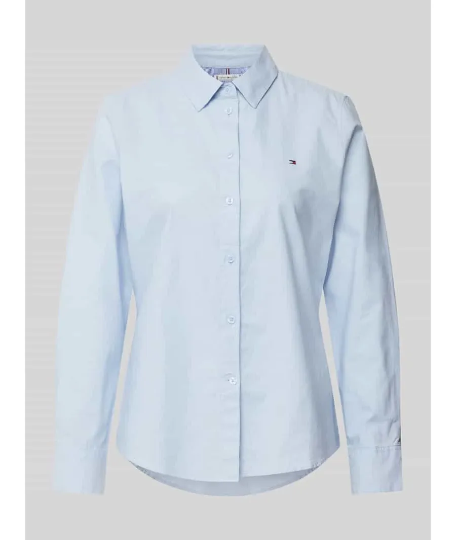 obrazek 1 Bluzka koszulowa o kroju regular fit z wyhaftowanym logo model ‘OXFORD’