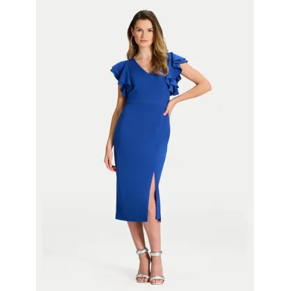 Zdjęcie Swing Sukienka koktajlowa 5AI18400 Niebieski Slim Fit