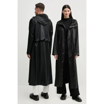 Zdjęcie Rains kurtka Bold Longest Jacket W3 kolor czarny przejściowa 12120