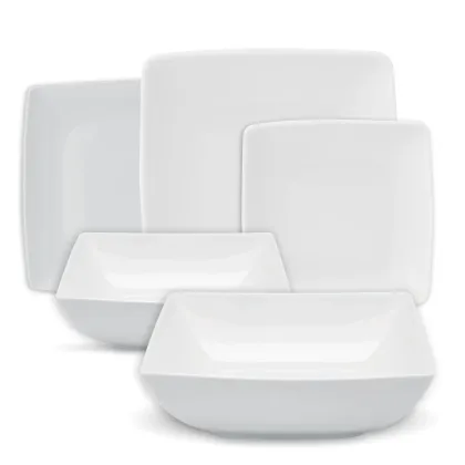 Zdjęcie Porcelanowy zestaw obiadowy z kolekcji Carré White inspirowany stylem azjatyckim - Vista Alegre