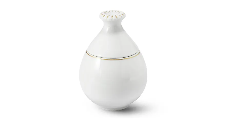 obrazek 1 Stylowy pojemnik z porcelany o kształcie pąka lotosu - Leander