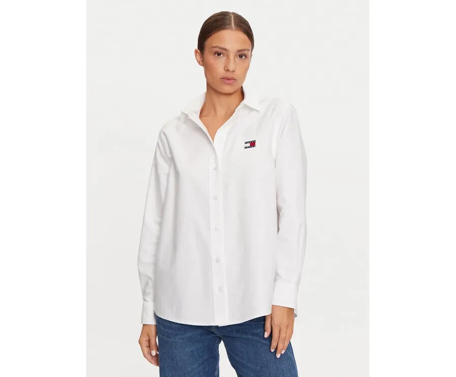 obrazek 1 Tommy Jeans Koszula DW0DW19709 Biały Relaxed Fit