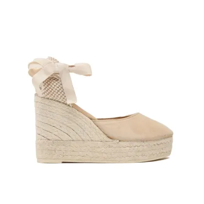 Zdjęcie Manebi Espadryle Soft Suede Wedge Espadrilles M 1.1 WV Beżowy