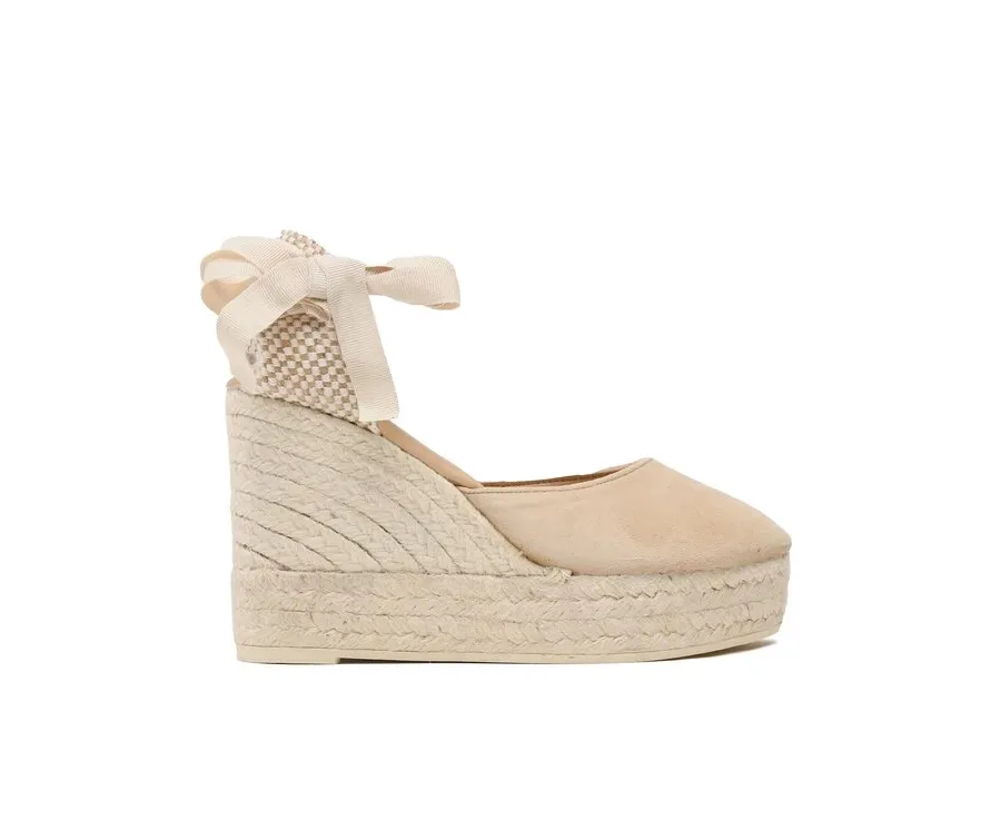 obrazek 1 Manebi Espadryle Soft Suede Wedge Espadrilles M 1.1 WV Beżowy