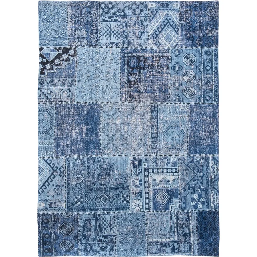obrazek 1 Nieszablonowy niebieski dywan patchwork - TUAREG BLUE 8781