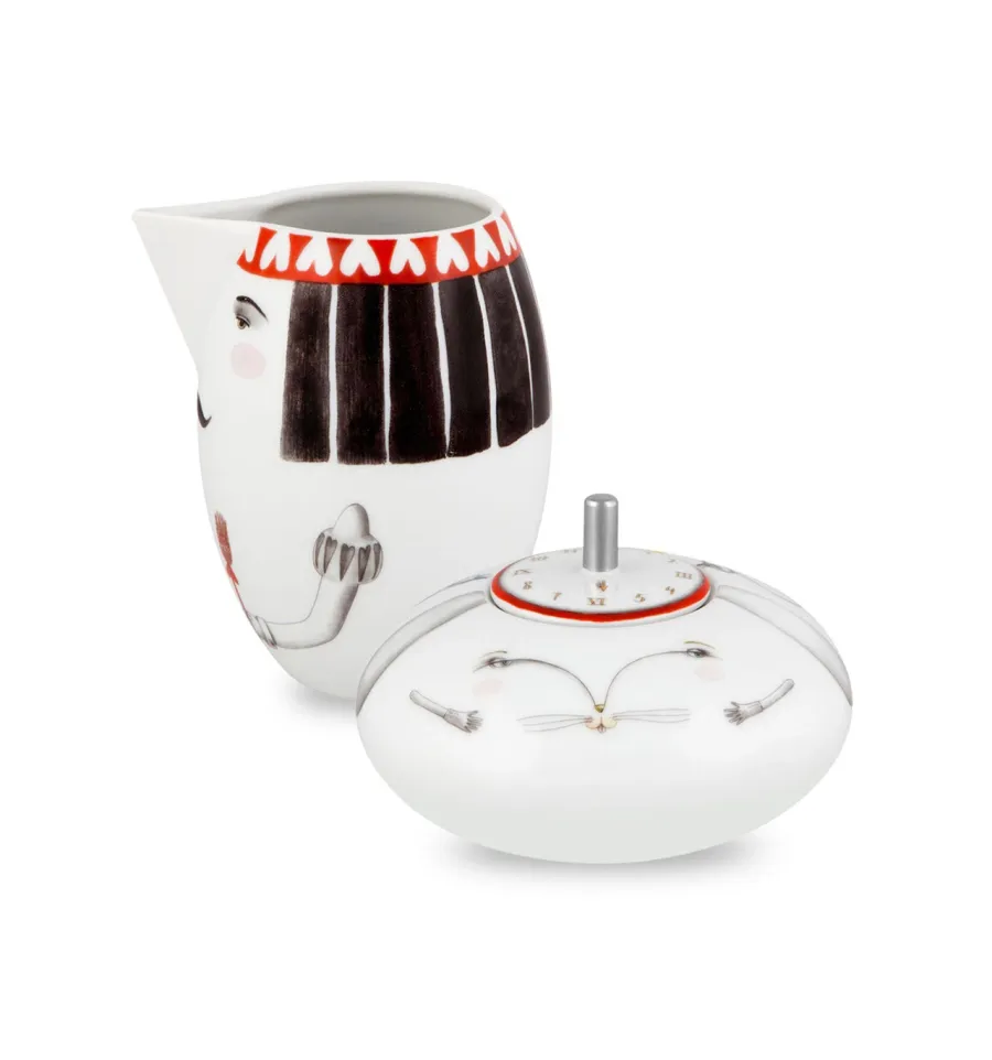 picture 1 Porcelain sugar bowl and milk jug from the Tea with Alice collection inspired by English literature - Vista Alegre