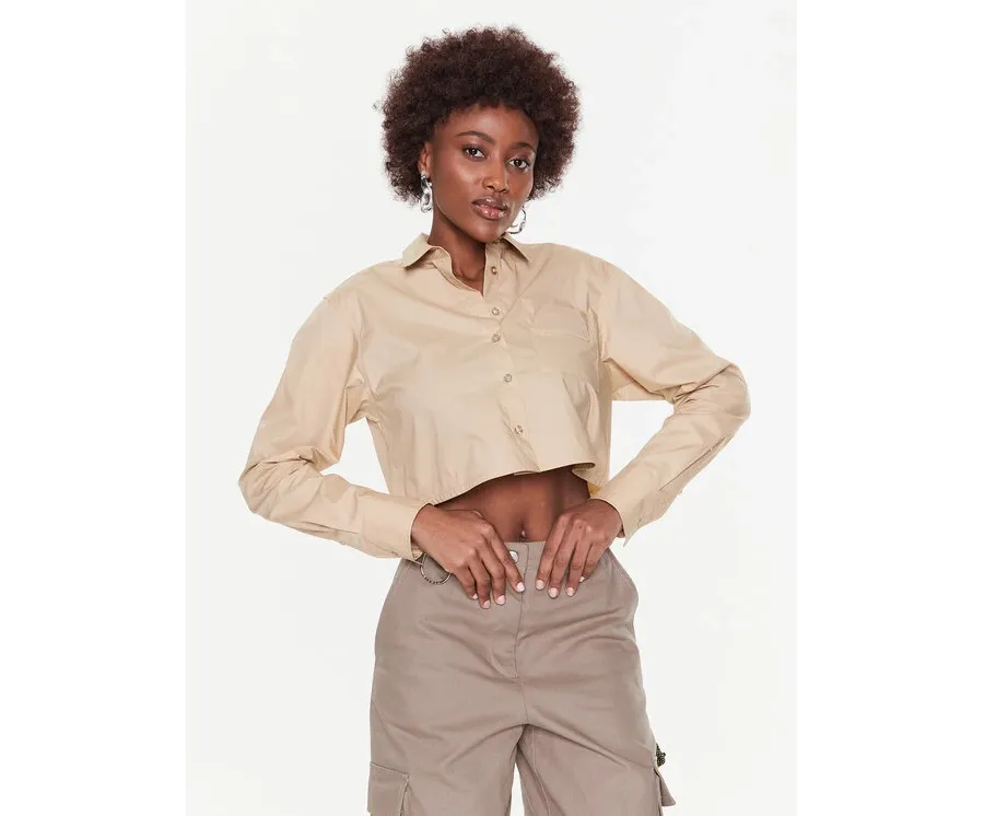 obrazek 1 Remain Koszula Cotton Poplin RM2069 Beżowy Regular Fit