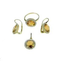 Picture Italian zircon jewelry set with a ring