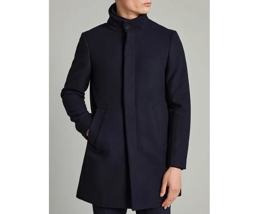 obrazek 1 Matinique Płaszcz wełniany 30203845 Granatowy Regular Fit