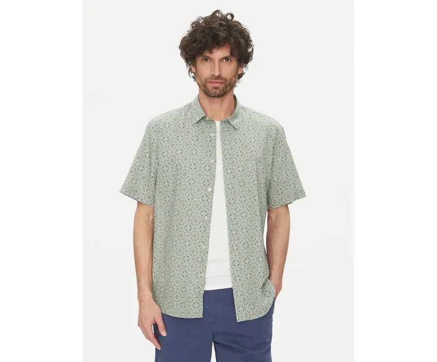 obrazek 1 Selected Homme Koszula New Linen 16079053 Zielony Regular Fit