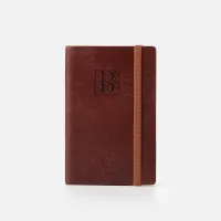 Picture Italian leather notebook with embossed letter B