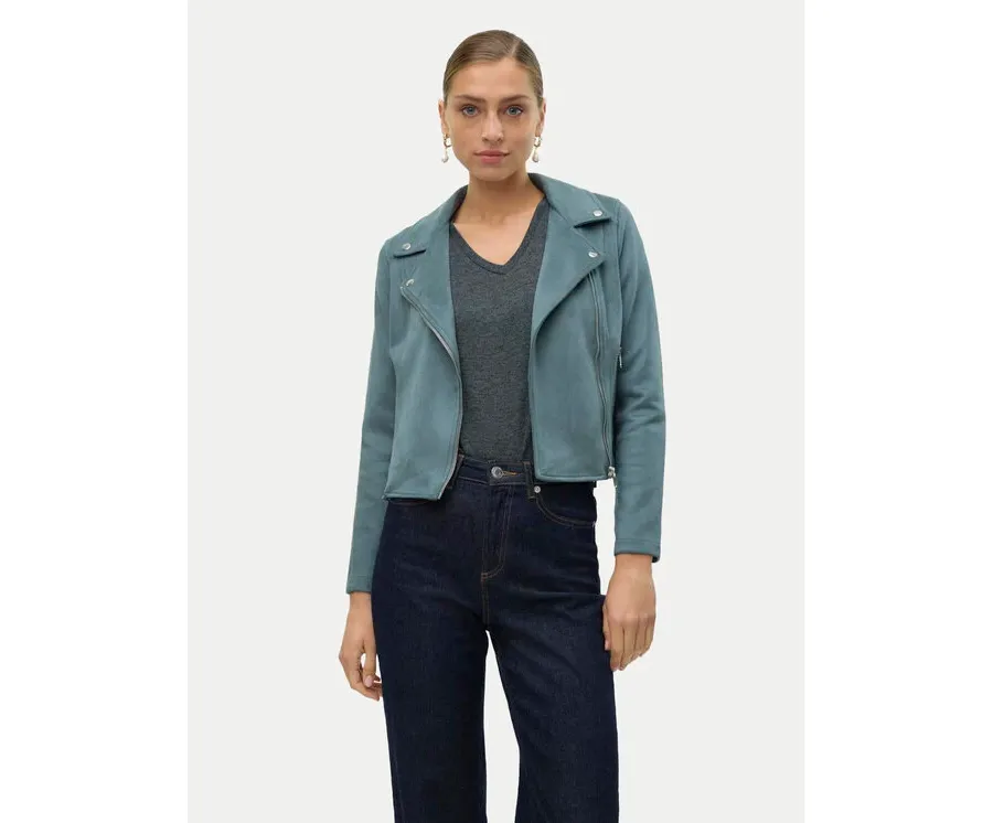 obrazek 1 Vero Moda Kurtka z imitacji skóry Jose 10300938 Zielony Regular Fit