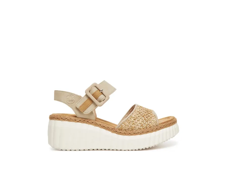 obrazek 1 Rieker Sandały 69176-62 Beżowy