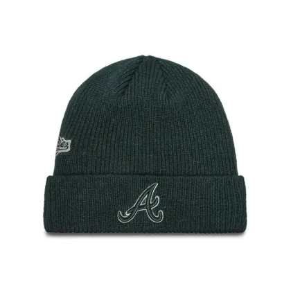Zdjęcie New Era Czapka Atlanta Braves World Series Patch Cuff Knit Beanie 60580730 Zielony