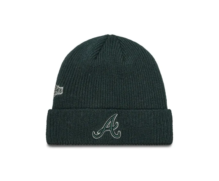 obrazek 1 New Era Czapka Atlanta Braves World Series Patch Cuff Knit Beanie 60580730 Zielony