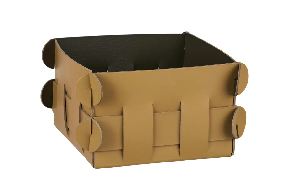 obrazek 1 Stylowy mały koszyk Shlesser w wyjątkowym musztardowym kolorze