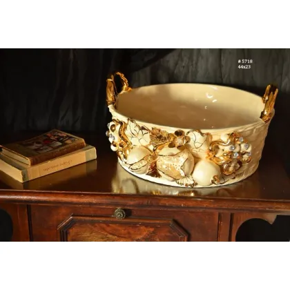 Picture Large decorative basket made of ceramics