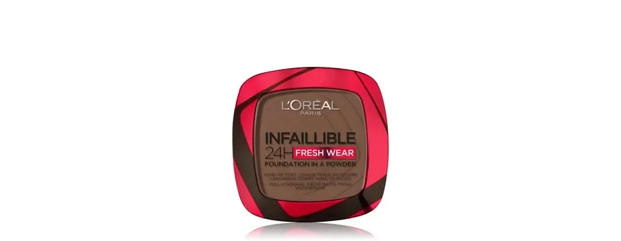 obrazek 1 L'Oréal Paris Infaillible 24H Fresh Wear Kompaktowy podkład 9 g Nr. 390 - Ebony